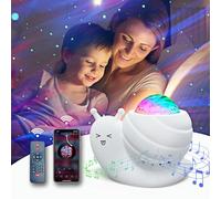 Mycket Star Luce Notturna per Proiettore, Luci per Proiettore Aurora Galaxy 4 in 1, Luce Notturna per Bambini Lumaca con Telecomando/Altoparlante Bluetooth per Musica/Funzione Timer