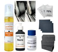 Mycolourcare Kit Rinnova Colore Pelle AUDI NERO SOUL Interni Spallina Volante