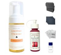 Mycolourcare Kit Ritocco con Detergente Compatibile con Fiat Rosso per Interni in Pelle Ecopelle Facile Applicazione