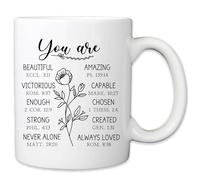 MyCozyCups Regali cristiani per donne, regalo di compleanno, festa della mamma, regalo di Natale per mamma, nonna, sorella, amica, collega, donna, tazza ispiratrice religiosa per lei