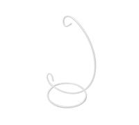 MYCreatoy Espositore ornamentale, 22,9 cm, in ferro, da appendere, da tavolo, lanterna, candelabro in vetro, per piante, terrario, ornamento per casa, ufficio, feste, matrimoni (bianco, 1 pezzo)