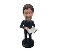 mydedor Bobblehead personalizzato, statuetta 3D da Photo Priest Bobbleheads, statuetta religiosa personalizzata con Bibbia, decorazione per chiesa e casa, regali per pastori, ministri religiosi