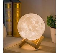Mydethun 15cm Moon lampada luna luce notturna per bambini regalo per donne di ricarica USB touch control e luminosità due tono bianco caldo e freddo