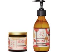 Mydlarnia Cztery Szpaki Set Amore 1: sapone liquido 300 ml + candela da massaggio