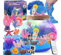 MYDOVA Unicorno Regali per le ragazze, Unicorno fai da te Terrario Craft Set con Timing Telecomando e Luci Colorate, Bambini Regalo Girl (Sirena)