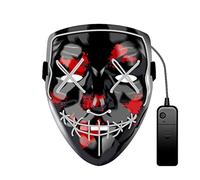 MYDVDHDV Halloween V For Vendetta Glow Maschera Horror Copricapo per Halloween Carnevale Party Puntelli