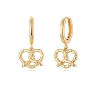 MYEARS Orecchini da donna in oro Huggie Hoop pendenti a goccia placcati in oro 14 carati, piccoli gioielli semplici ipoallergenici per tutti i giorni, One Size, Ottone Metallo Oro giallo, Zirconia