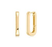 MYEARS Orecchini da donna in oro Huggie U Hoop placcati in oro 14 carati, piccoli, semplici, ipoallergenici, gioielli quotidiani, One Size, Ottone Metallo Oro giallo, Nessuna pietra preziosa