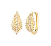 MYEARS Orecchini da donna in oro Huggie U Hoop placcati in oro 14 carati, piccoli, semplici, ipoallergenici, gioielli quotidiani, One Size, Ottone Metallo Oro giallo, Zirconia cubica