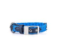 MyFamily Collare per Cane Regolabile in Nylon di Alta Qualità Made in Italy, Finiture Metalliche in Bronzo Bianco, Confortevole e Resistente, Fatto a Mano, Collezione Milano
