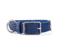 MyFamily Collare per Cane Regolabile in Vera Pelle Italiana Made in Italy, Finiture Metalliche in Argento Antico, Confortevole e Resistente, Fatto a Mano, Collezione Tucson