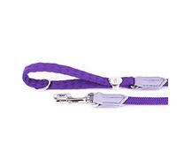 MyFamily Guinzaglio per Cane in Nylon Italiano di Alta Qualità e Corda Made in Italy, Finiture Metalliche in Bronzo Bianco, Pratico e Confortevole, Fatto a Mano, Collezione Milano