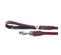 MyFamily Guinzaglio per Cane in Similpelle e Corda Italiana Made in Italy, Finiture Metalliche in Argento Antico, Pratico e Confortevole, Fatto a Mano, Collezione London