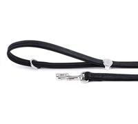 MyFamily Guinzaglio per Cani in Similpelle Nero 110 x 1,2 cm per Cani Saint Tropez