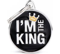 MyFamily Medaglietta per Cani e Gatti Personalizzabile Cerchio I'm The King M