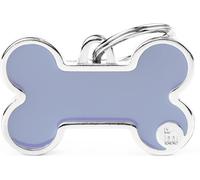 MyFamily Medaglietta per Cani Personalizzabile Osso Basic Handmade Lilla L