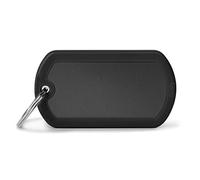 MyFamily Medaglietta Personalizzata per Animali Domestici Made in Italy, Nero Militare Hushtag, Medaglietta Cane Incisione Gratuita, Alluminio Smaltato a Mano e Gomma, Collezione Hushtag, 49X27 mm
