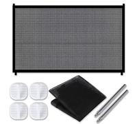 MyfatBOSS Cancello magico per cani, portatile, pieghevole, di sicurezza, rete isolante, con ganci e pali rinforzati, facile da installare ovunque per animali domestici, cani e gatti, 110 x 75 cm