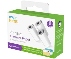 myFirst Carta Adesiva per Camera Insta 2 e Camera Insta Wi, 3 Rotoli, Bianca