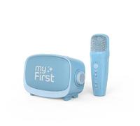myFirst Voice 2, Karaoke per Bambini, con Microfono Wireless, 5 Effetti Vocali Divertenti, Altoparlante Portatile con Bluetooth, AUX, Slot per MicroSD non Inclusa, Controllo Eco & Riverbero, Blu