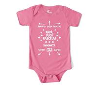 MyFirstwo Body Neonata Divertenti Papà a Manica Corta - Papà Puoi Farcela - Tutina Bimba Unisex per la Festa del Papà 100% Cotone Morbido e Traspirante - Simpatica Idea Regalo Baby Shower 6-12 mesi