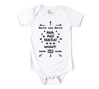 MyFirstwo Body Neonato Divertenti Papà a Manica Corta - Papà Puoi Farcela - Tutina Bimbo Unisex per la Festa del Papà 100% Cotone Morbido e Traspirante - Simpatica Idea Regalo Baby Shower 12-18 mesi