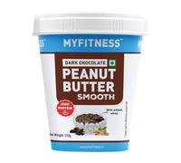 MYFITNESS Peanut Butter Dark Chocolate Smooth with Added Whey High Protein Non-GMO Gluten-Free No Preservative All Natural Ingredient Made with American Recipe, 510 gm