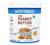 MYFITNESS Peanut Butter Honey Smooth Non-GMO Gluten-Free No Preservative Natural Ingredient High Protein Made with American Recipe, 1.25 kg