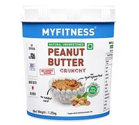 MYFITNESS Peanut Butter Natural Crunchy Non-GMO Gluten-Free No Preservative All Natural Ingredient High Protein Made with American Recipe, 1.25 kg