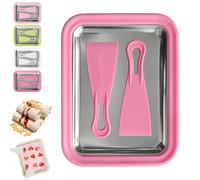 Myfroroll Ice Cream, Froroll Ice Cream, Instant Ice Cream Roller Maker, with 2Spatulas, for Gelato, Sorbet, and Frozen Yogurt (Rose)
