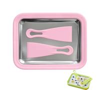 Myfroroll Ice Cream, Instant Ice Cream Roller Plate with 2 Spatulas, Stainless Steel DIY Frozen Yogurt, Gelato & Sorbet Tray for Home (Pink)