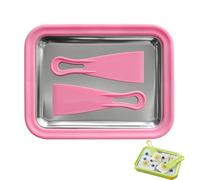 Myfroroll Ice Cream, Instant Ice Cream Roller Plate with 2 Spatulas, Stainless Steel DIY Frozen Yogurt, Gelato & Sorbet Tray for Home (Red)