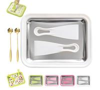 Myfroroll Ice Cream, Rolled Ice Cream Maker for Home, Instant Gelato Pan/Roll, with 2 Spatulas, for DIY Smoothies Frozen Yogurt Rolls, for Fun Family Hands-on Activities (White)