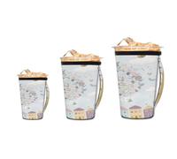 Myfsucce Confezione da 3 manicotti riutilizzabili per tazze da caffè ghiacciato con manico, per bevande fredde e calde da 473,6 a 907,2 g, motivo albero uccelli città