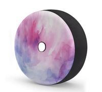 Myfsucce Copricerchio di scorta con texture liquida rosa, blu e viola, con foro per telecamera di retromarcia, in poliestere, antipolvere, per auto, camion, rimorchio, SUV, camper, 43 cm