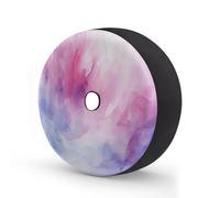 Myfsucce Copriruota di scorta con texture liquida rosa, blu e viola, con foro per telecamera di retromarcia, in poliestere, antipolvere, per auto, camion, rimorchio, SUV, camper, 15 pollici