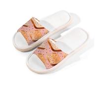 Myfsucce Pantofole da donna, con punta aperta, antiscivolo, comode, traspiranti, estive, in lino, pantofole da casa per donne e uomini, per interni, Pane., 40/40.5 EU