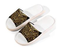 Myfsucce Pantofole da donna, con punta aperta, antiscivolo, comode, traspiranti, estive, in lino, pantofole da casa per donne e uomini, per interni, Mandala testa di gufo, 41/42 EU