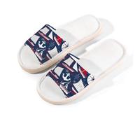 Myfsucce Pantofole da donna, con punta aperta, antiscivolo, comode, traspiranti, estive, in lino, pantofole da casa per donne e uomini, per interni, Barche di ancoraggio nautico, 40/40.5 EU