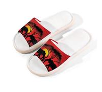 Myfsucce Pantofole da donna, con punta aperta, antiscivolo, comode, traspiranti, estive, in lino, pantofole da casa per donne e uomini, per interni, Tramonto elefante africano, 42.5/43 EU