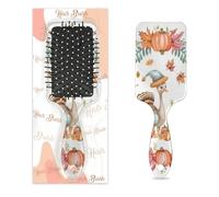 Myfsucce Spazzola per capelli da donna, spazzola districante massaggiante con motivo floreale di zucche del Ringraziamento, spazzola lisciante antistatica per capelli bagnati/asciutti