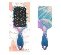 Myfsucce Spazzola per capelli da donna, spazzola districante massaggiante con motivo tartaruga che si illumina all'oceano, antistatica, per capelli bagnati/asciutti