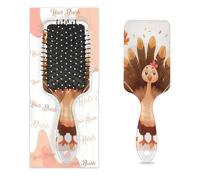 Myfsucce Spazzola per capelli da donna, spazzola districante massaggiante con zucche del Ringraziamento, motivo tacchino, spazzola lisciante antistatica per capelli bagnati/asciutti