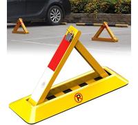 MYFTNP Barriera di Parcheggio Pieghevole, Palo Triangolare per Parcheggio Auto, Lucchetto Rimovibile per Posto Auto, Dissuasore Manuale per Parcheggio, Dissuasori di Sicurezza 60CM