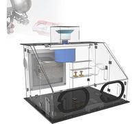 MYFTNP Cabina di Verniciatura Portatile per Aerografo 50x43x36 Cm, Kit Cabina di Verniciatura Trasparente con Vernice, Aspiratore da 40 W, Striscia Luminosa da 30 Cm, Asciugatura Rapida