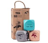 Myga Dadi Yoga - Set di 3 Dadi con Posizioni e Azioni Yoga Partner per Esercizio, Fitness e Allenamento Completo del Corpo (Adulti)(7x7x7 Centimetri)(Dadi Yoga Duo)