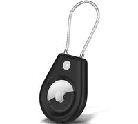 MyGadget 1x Porta AirTag con Attacco in Metallo - Custodia Protettiva Ideale come Tracker per Bagagli | Porta-Chiavi - Case in Nero