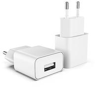 MyGadget 2X Caricatore USB da Muro - Caricabatteria Universale (1A | 5V) - Carica-Batterie Portatile e Compatibile con Samsung | Huawei - Bianco
