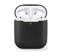 MyGadget Cover in Silicone Morbido Custodia Compatibile con Apple AirPods 1 e 2 Generazione - Case per Cuffie Auricolari - Skin in Gomma - Nero