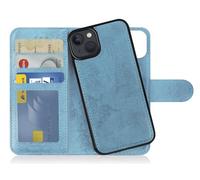 MyGadget Cover per iPhone 14 - Custodia Libretto Magnetica - Custodia Portafoglio Flip Wallet Case Porta Carte in Similpelle PU Removibile Blu Chiaro